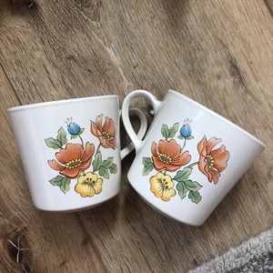 Vintage floral mugs